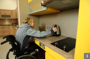 Kuchyň přizpůsobená pro vozíčkáře